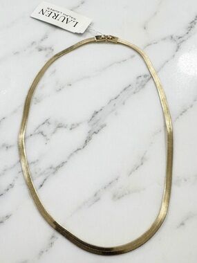 Lauren Ralph Lauren New! Herringbone Chain Collar Necklace